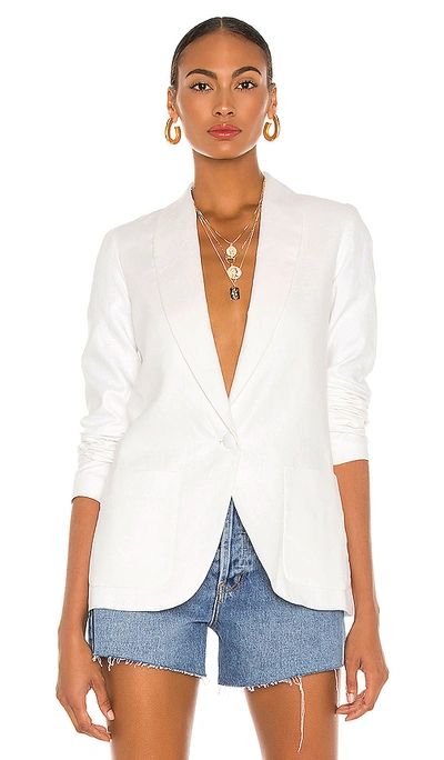 Shop Amanda Uprichard X Revolve Linen Shawl Blazer In White