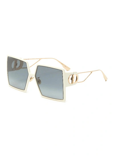 Shop Dior 30montaigne Oversized Square Acetate Frame Sunglasses In White