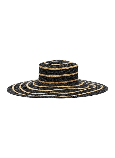 Shop Maison Michel 'ursula' Mix Straw Wide Brim Hat In Black