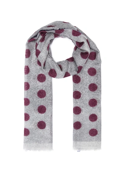 Shop Ama Pure Dolce Vita Polka Dot Cashmere Scarf In Multi-colour