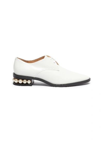 Shop Nicholas Kirkwood 'casati' Lace Up Leather Derby Shoes In White