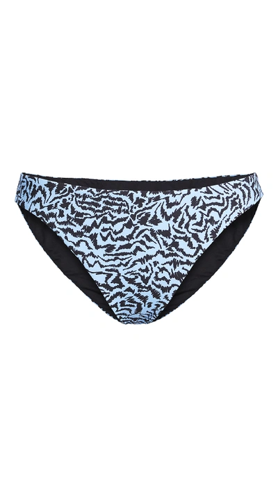 Shop Hvn Hipster Bikini Bottoms In Pale Blue Tiger