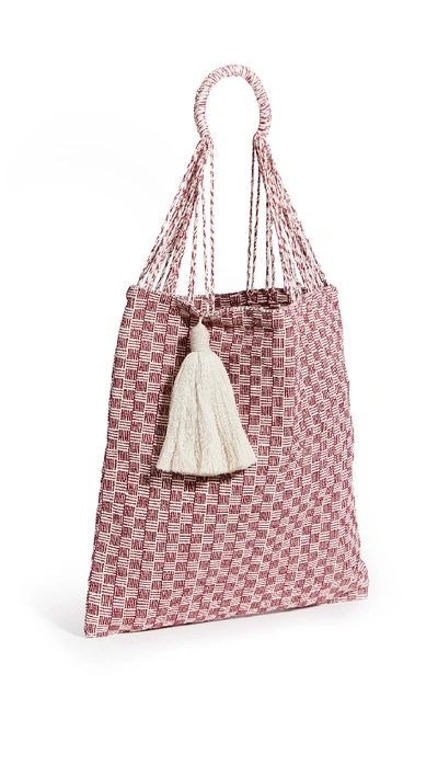 Shop Nannacay Bianca Tear Bag In Off White/red
