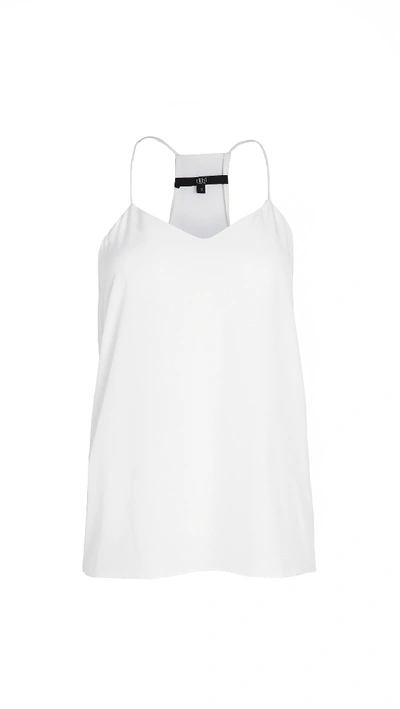 Shop Tibi Solid Silk Cami In Ivory