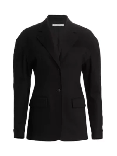 Shop Alexander Wang T Drop Shoulder Tailored Blazer In Black