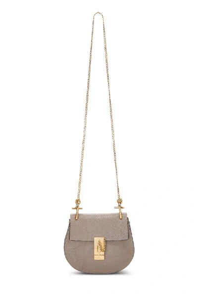 Pre-owned Chloé Grey Leather Drew Mini