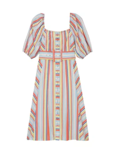 Shop Tanya Taylor Claude Stripe Dress In Summer Stripe