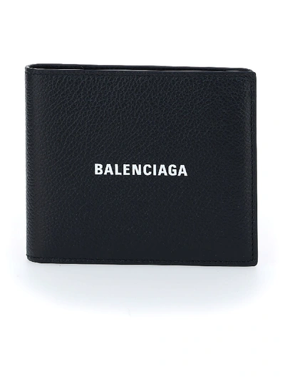 Shop Balenciaga Wallet In Black/l White