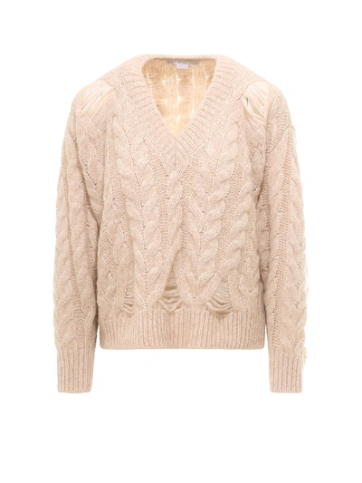 Shop Stella Mccartney Sweater In Beige