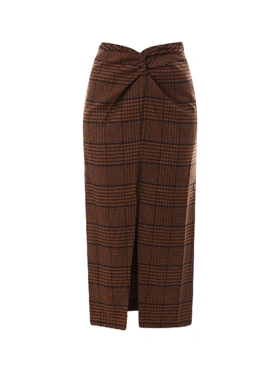 Shop Nanushka Skirt In Brown