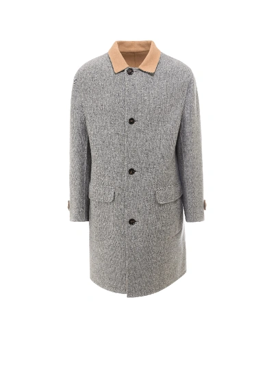 Shop Brunello Cucinelli Coat In Grey