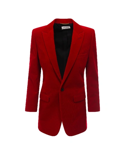 Shop Saint Laurent Jacket In Red