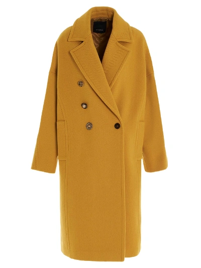 Shop Pinko Faglia Coat In Giallo