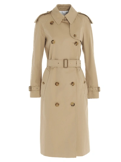 Shop Burberry Archive Scarf Print-lined Coat In Beige