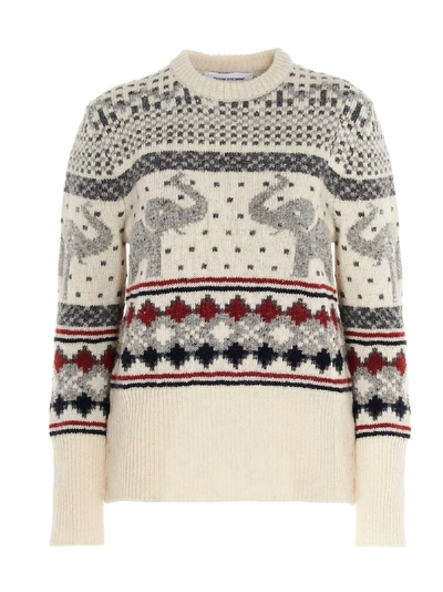 Shop Thom Browne Seasonal Sweater In Multicolor