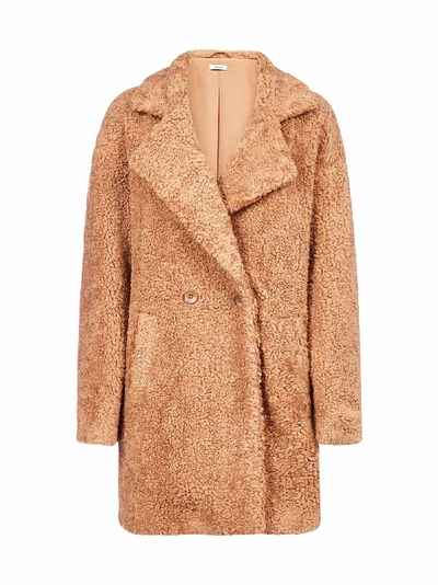 Shop P.a.r.o.s.h Postit Faux-shearling Coat In Cammello