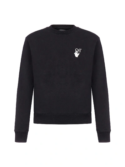 Shop Off-white Pascal Arrows Cotton Sweatshirt In Black White