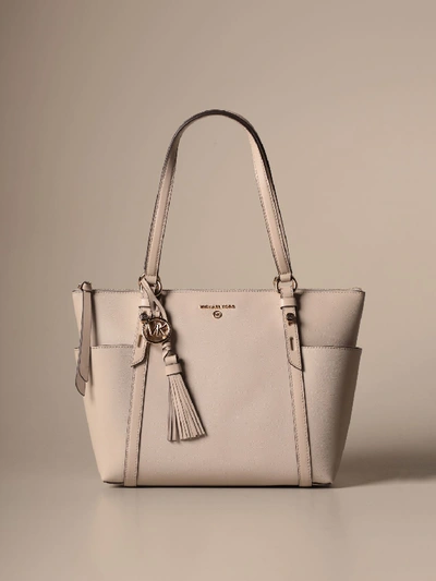 Shop Michael Michael Kors Tote Bags Nomad  Bag In Saffiano Leather In Sand