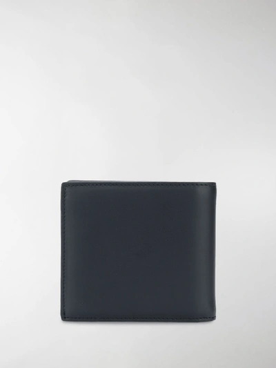 Shop Valentino Logo Leather Wallet In Black