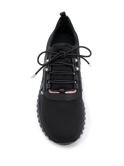 Shop Ferragamo Rebekka Leather Sneakers