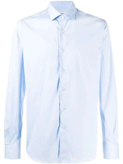 Shop Xacus Slim-fit Shirt In Blue