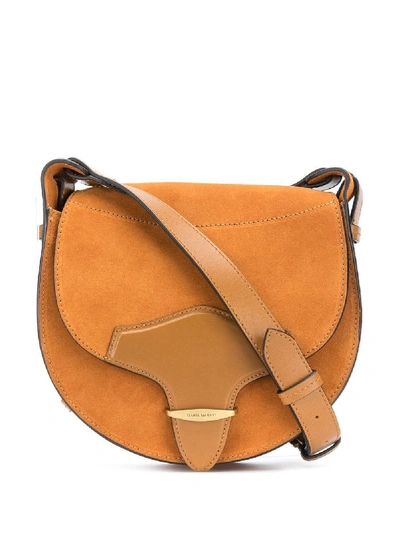 Shop Isabel Marant Botsy Leather Crossbody Bag In Orange
