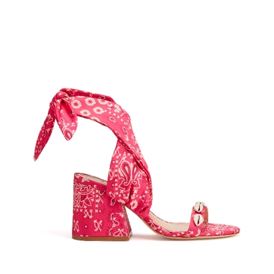 Shop Schutz Malia Sandal In Pink Bandanna Multi