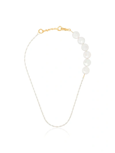 GOLD-PLATED PEARL NECKLACE