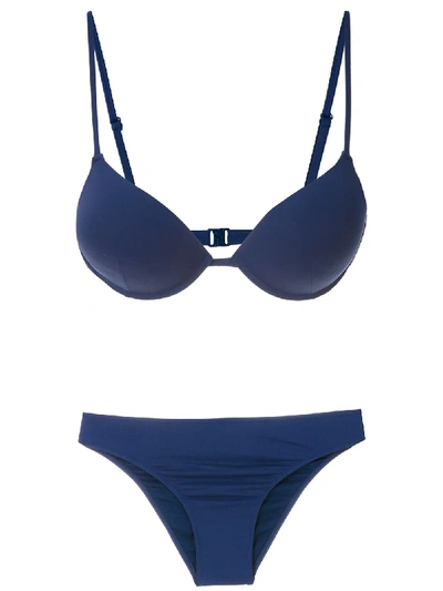 Shop Amir Slama Balconette Bikini Set In Blue