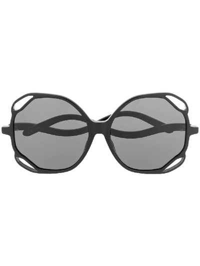 Shop Linda Farrow Oversized Frame Sunglasses In Black