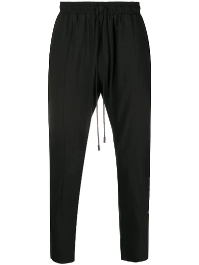 Shop Alchemy High-waisted Tapered Trousers In Black