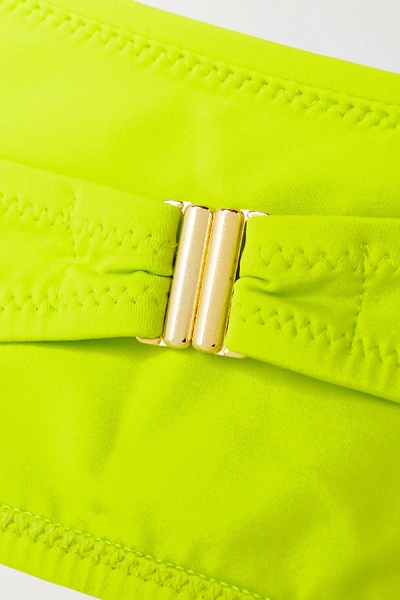 Shop Fisch + Net Sustain Colombier Neon Bikini Top In Chartreuse