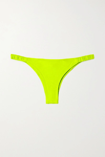 Shop Fisch Corossol Ruched Bikini Briefs In Yellow