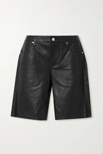Shop Rta Jami Leather Shorts In Black