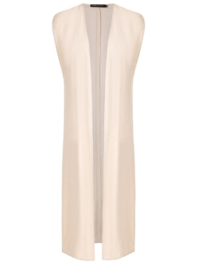 Shop Andrea Marques Elongated Vest In Neutrals