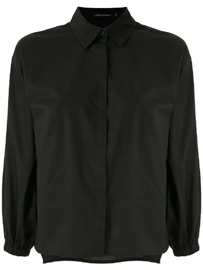 Shop Andrea Marques Wide Sleeves Shirt In Black