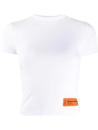 Shop Heron Preston Cropped Fitted T-shirt In White