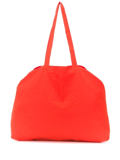 Shop Bottega Veneta Open Top Tote Bag In Orange