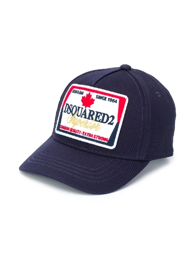 Shop Dsquared2 Logo-patch Cap In Blue