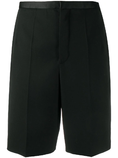 Shop Saint Laurent Knee-length Tailored Shorts In Black