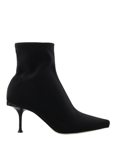 Shop Sergio Rossi Ankle Boots With Back Logo Plaque In Black
