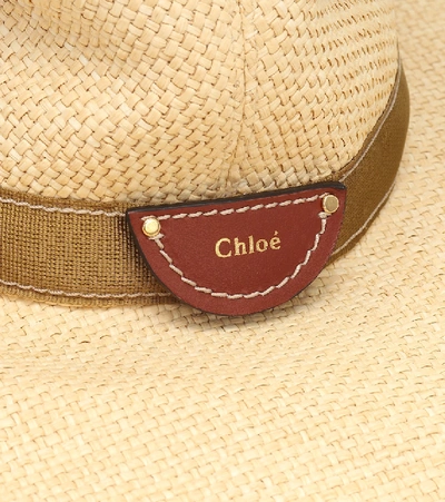 Shop Chloé Straw Hat In Beige