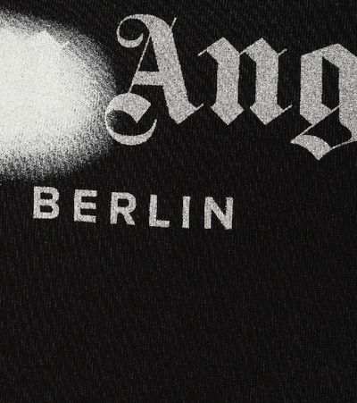Shop Palm Angels Sprayed Logo Cotton Sweatshirt In Black