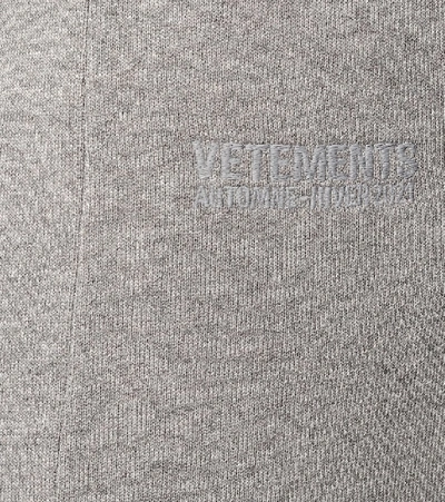 Shop Vetements Cotton-blend Sweatpants In Grey