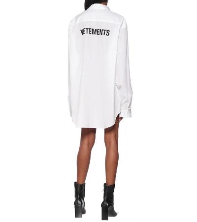 Shop Vetements Oversized Cotton Shirt In White
