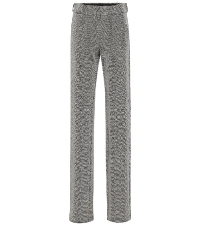 Shop Vetements Herringbone High-rise Pants In Grey