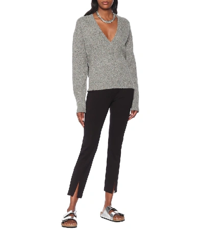 Shop Tibi Tweedy Wool-blend Sweater In Grey