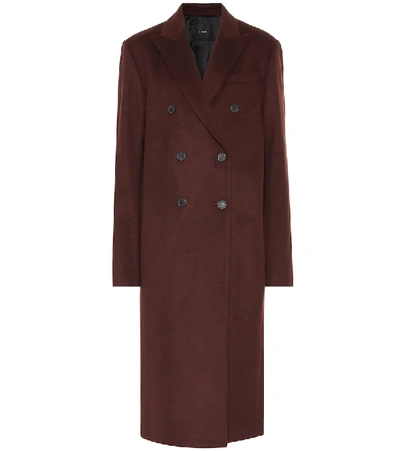 Shop Joseph Cam Wool-blend Coat In Red