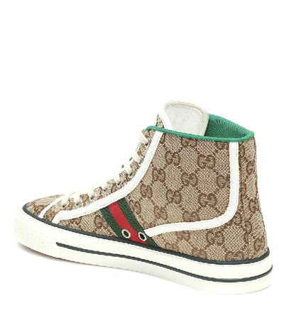 Gucci Tennis 1977 Logo-embroidered Printed Canvas High-top Sneakers In  Beige | ModeSens