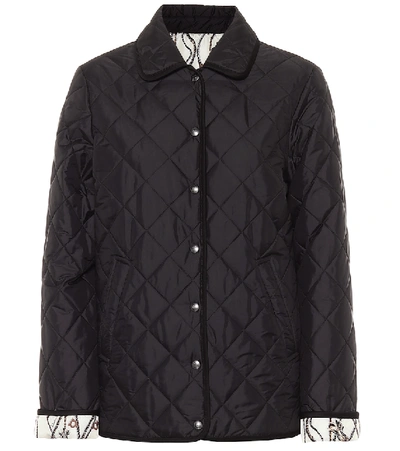 Shop Ferragamo Reversible Quilted Jacket In Black
